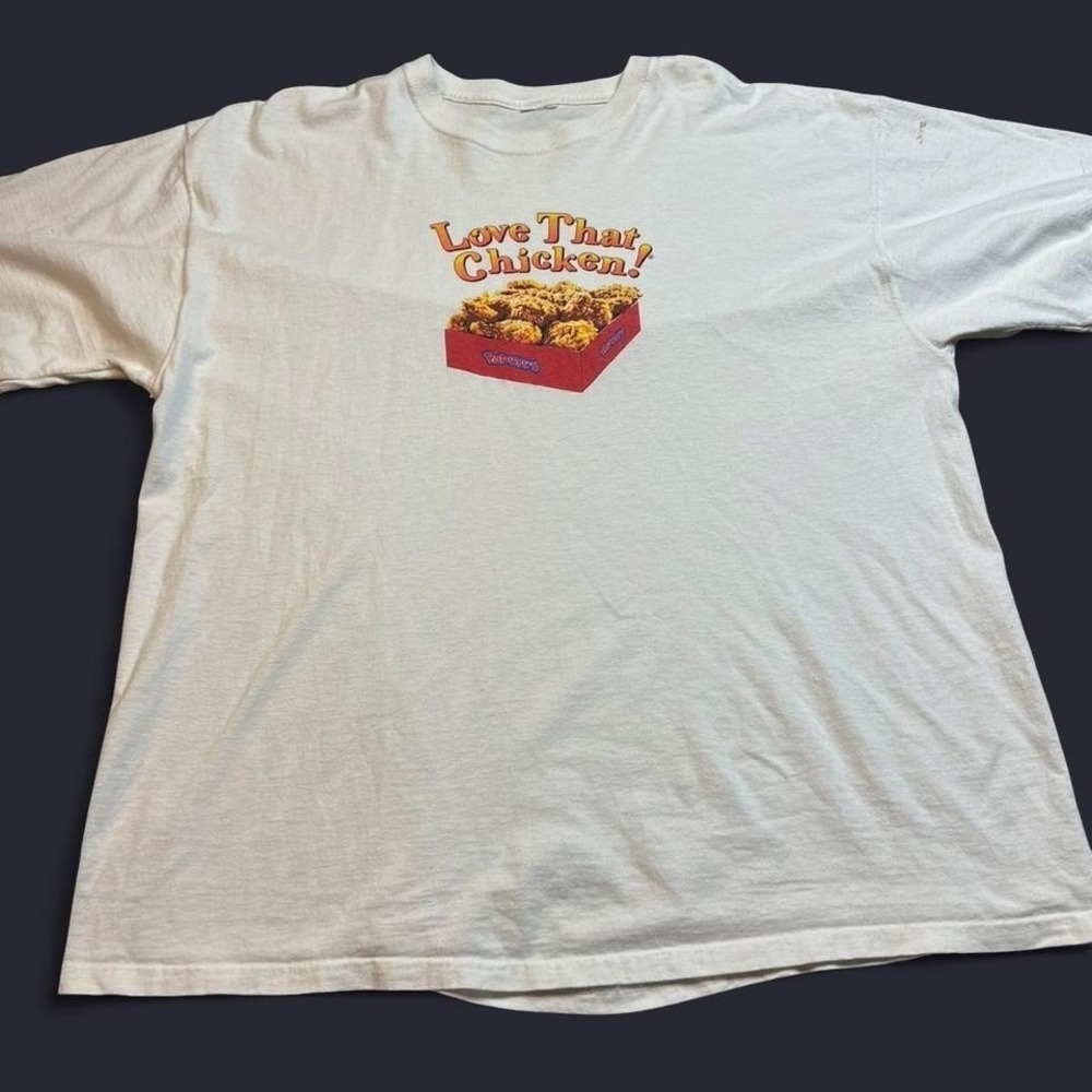 Vintage Popeyes love that chicken Y2K T-shirt size XXL READ